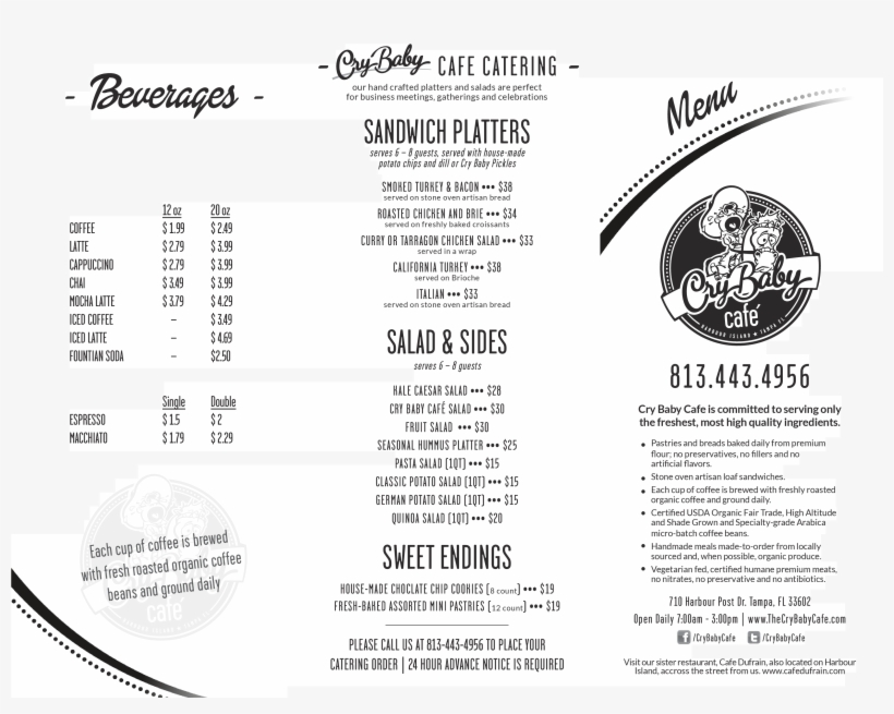 The Restaurant Information Including The Cry Baby Cafe - Circle, transparent png download