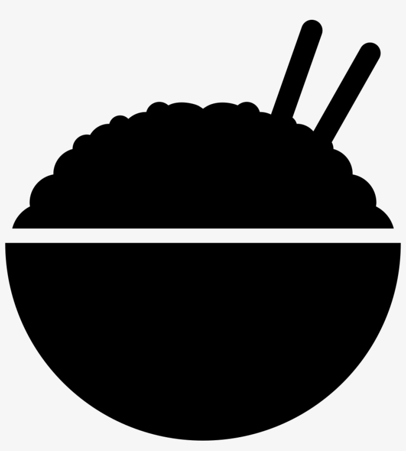 Rice Bowl With Chopsticks - Bowl Of Rice Vector, transparent png download