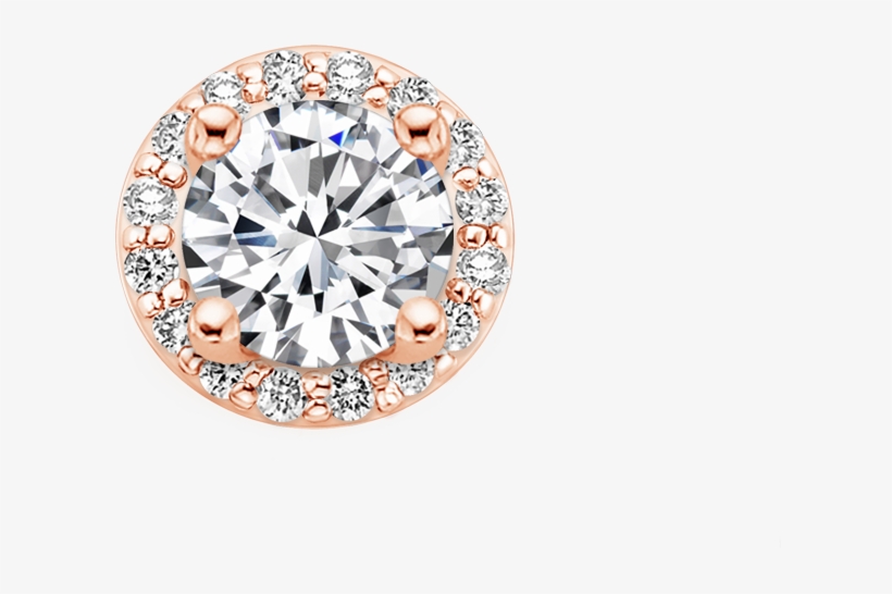 Rose Gold Halo Engagement Rings Brilliant Earth Ring - Round Halo Engagement Setting, transparent png download