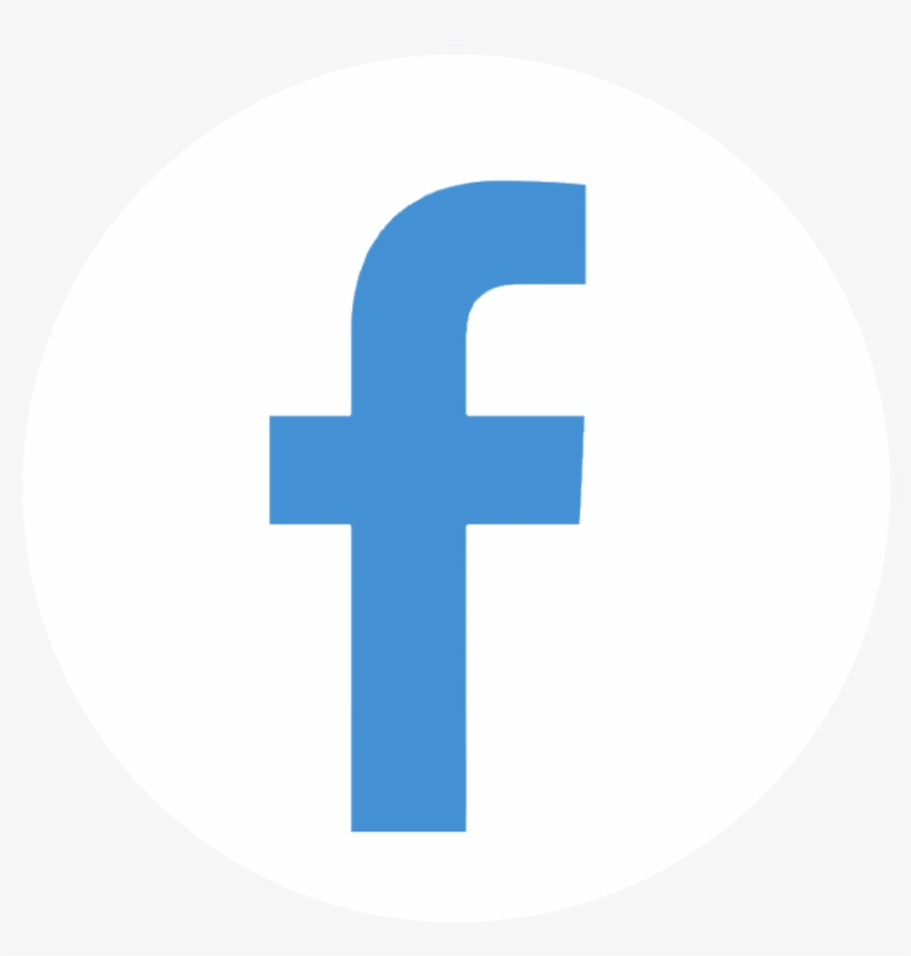 Facebook Icon White Round Transparent - Cross, transparent png download