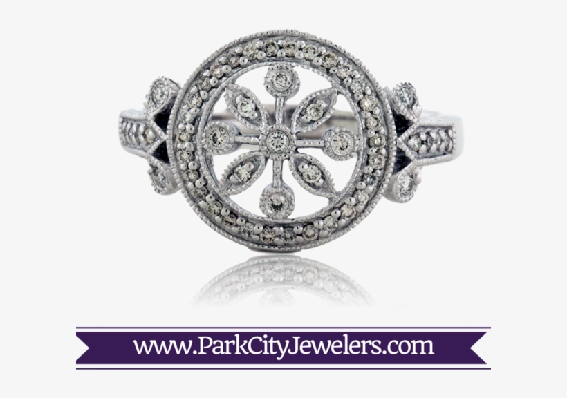 Snowflake Diamond Halo Ring, transparent png download