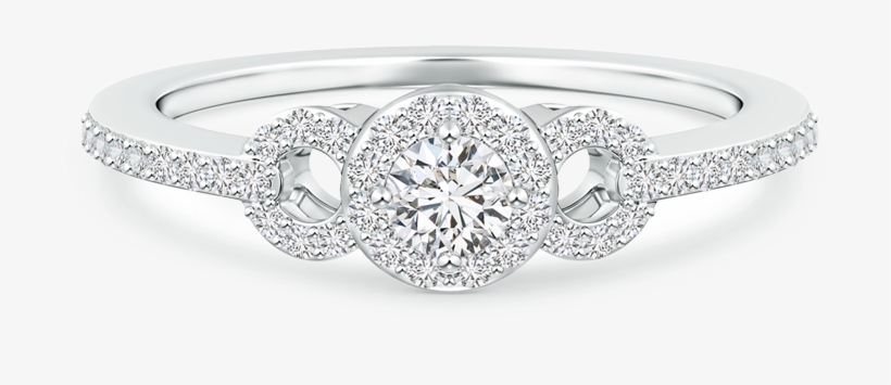 Triple Framed Lab Grown Diamond Halo Ring - Pure Ignis Triple Framed Lab Grown Diamond Halo Ring, transparent png download