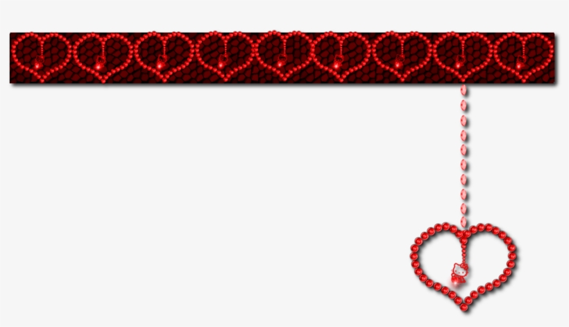 More Like Hello Kitty Heart Border By Julee San By - Hearts Border Png Hd, transparent png download