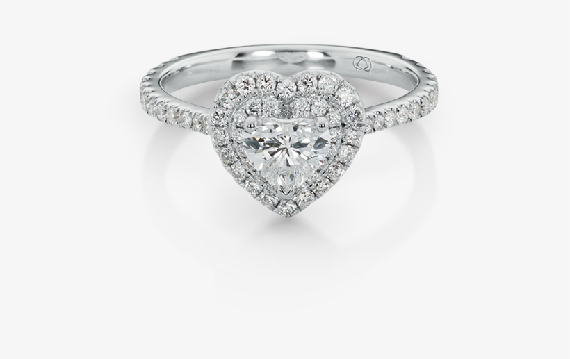 Engagement Rings / Solitaire Rings Heart Shape Diamond - Ring, transparent png download