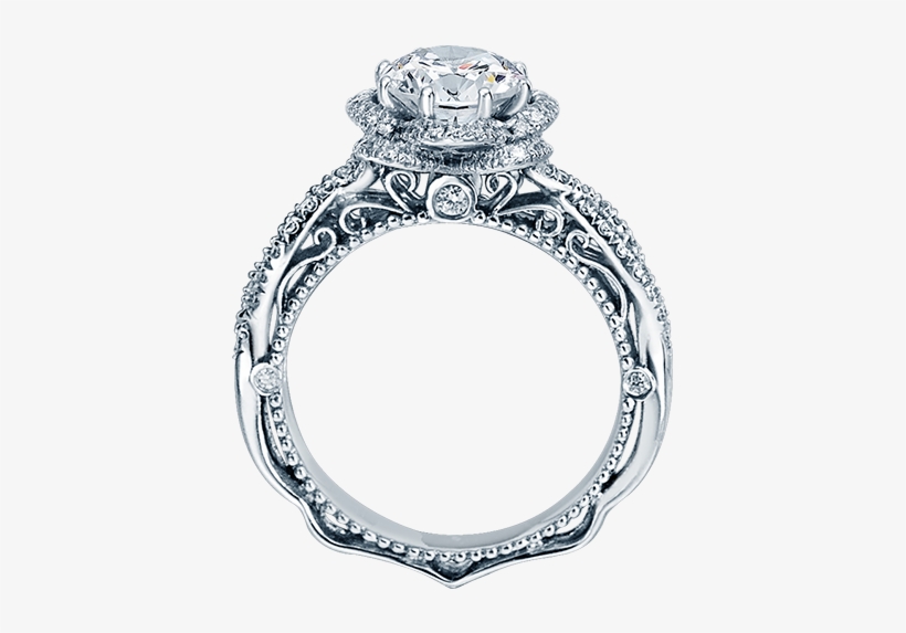 White Halo Image Halo - Engagement Rings Verragio, transparent png download