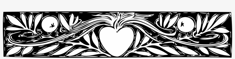 This Free Icons Png Design Of Heart And Branches Border, transparent png download
