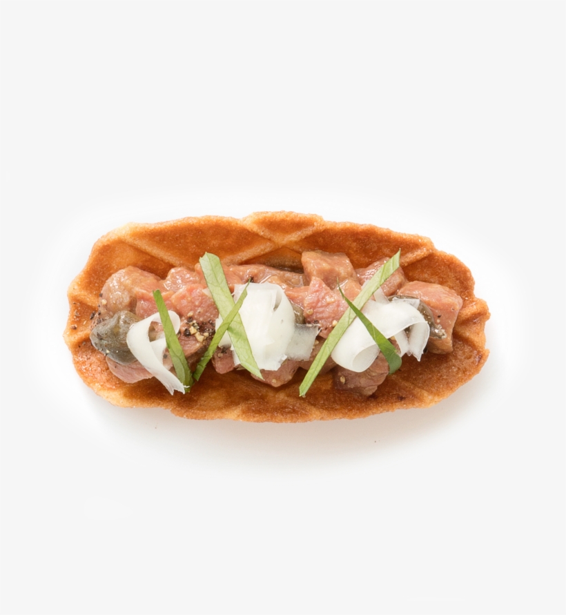 Mini Taco With Tartare, Beef And Parsley - Steak Tartare, transparent png download