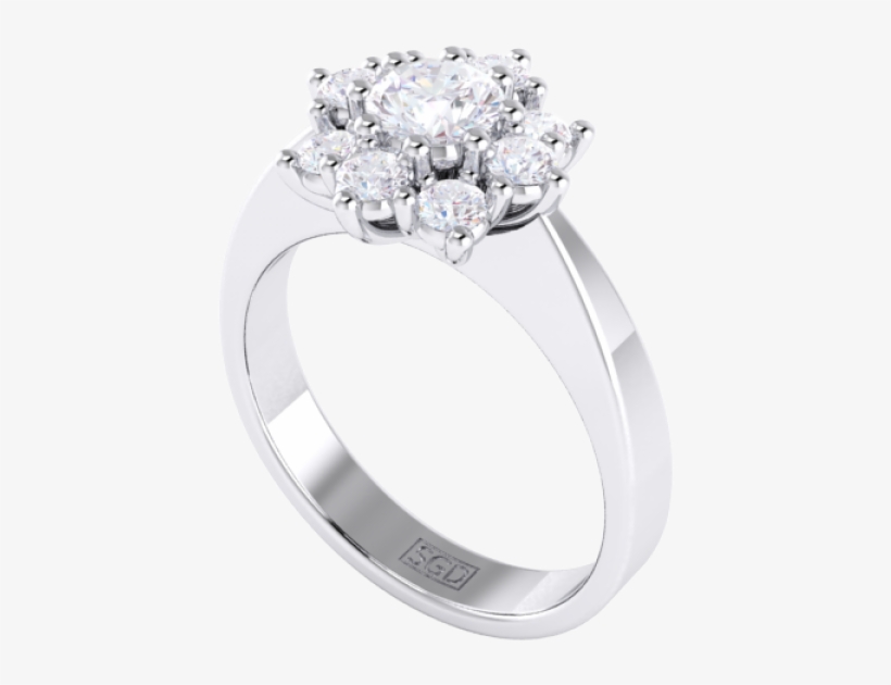 Channel Set Round Brilliant Cut Diamond Ring - Pre-engagement Ring, transparent png download