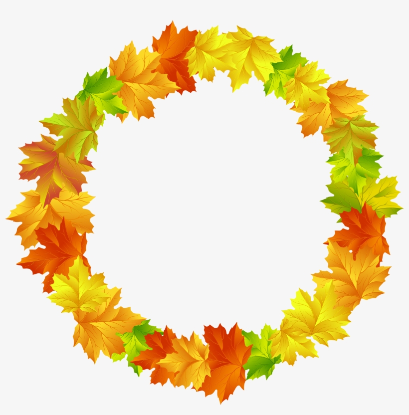 Leaves Round Frame Clip - Clip Art, transparent png download