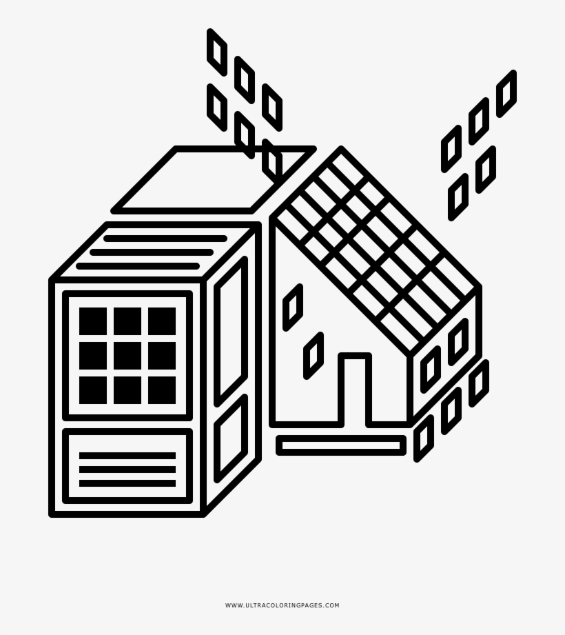 City Lights Coloring Page - Drawing, transparent png download