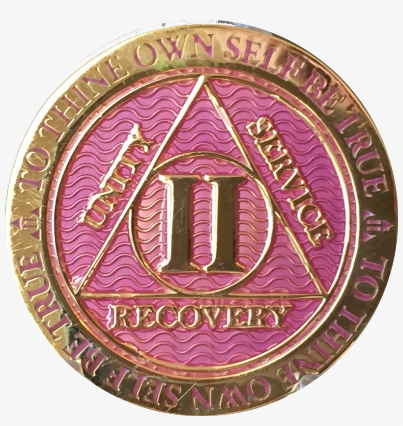 10 Year Aa Medallion Reflex Lavender Pink Gold Plated, transparent png download