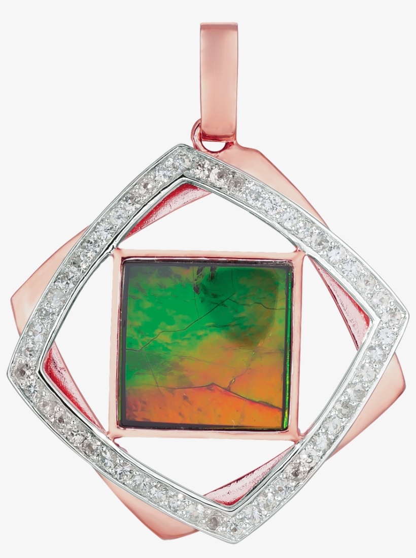 Couture Rose Gold Plated & Silver Sapphire Primrose - Locket, transparent png download