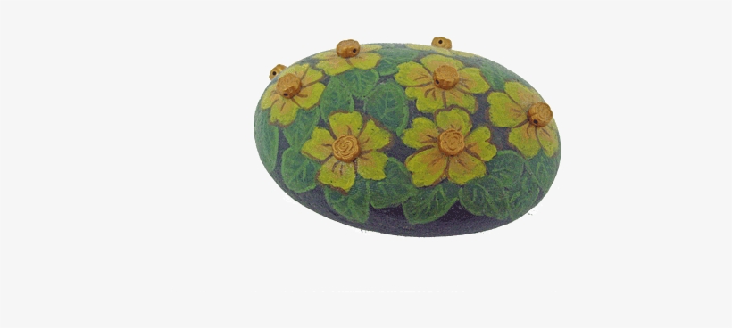 Painted Rock Flower Paperweight - Transparent Painted Rock, transparent png download