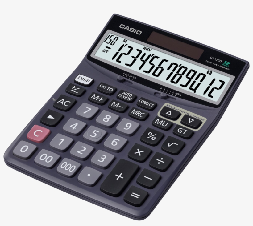 Calculator Png Free Download - Casio Calculator Dj 120d, transparent png download