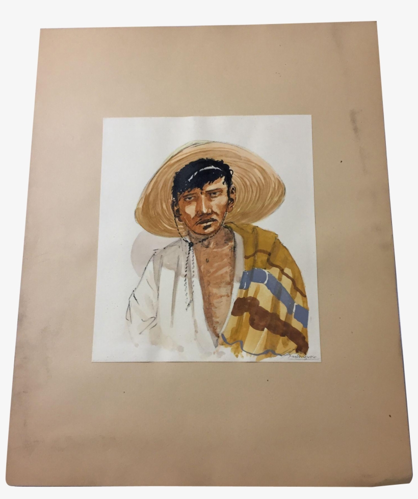 Drawing Watercolors Couple - Drawing, transparent png download