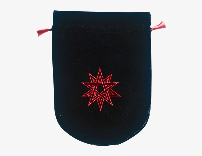 Black Velvet Double Pentagram Bag - Tarot Bag Pouch 8" X 6" Velvet, transparent png download
