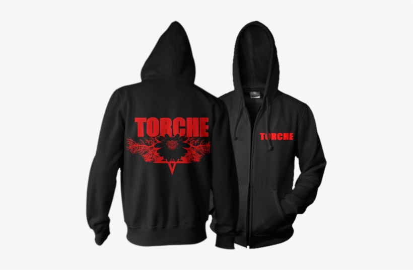 Torche Flower Pentagram Zipper Hoodie - Hoodie, transparent png download