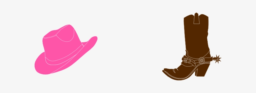 Cowgirl Hat And Boot Svg Clip Arts 600 X 219 Px, transparent png download