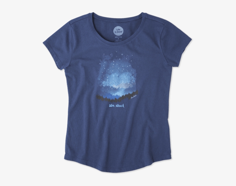 Girls Star Struck Mountains Smiling Smooth Tee - Life Is Good, transparent png download