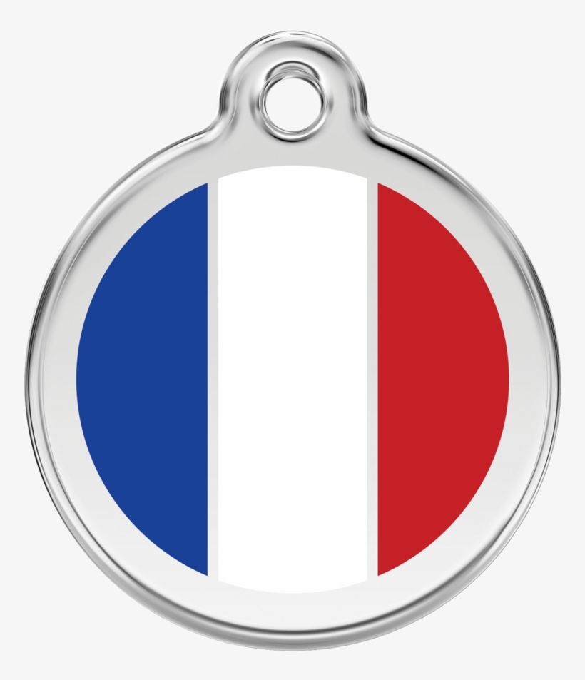 Red Dingo Stainless Steel & Enamel French Flag Dog - Red Dingo Tribal Heart Pet Id Tag - Orange, transparent png download