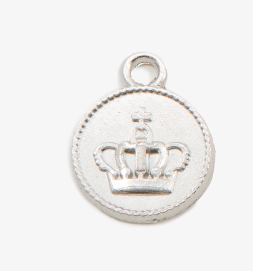 Silver Crown Coin Charm - Locket, transparent png download