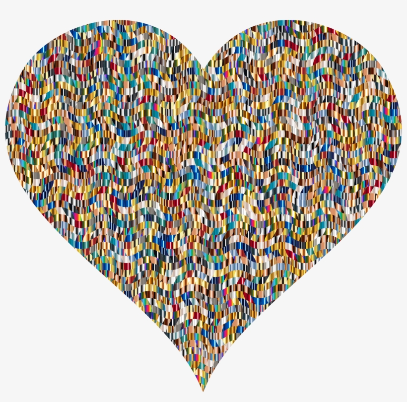 Colorful Confetti Heart 5 Vector Transparent Stock - Confetti Heart, transparent png download