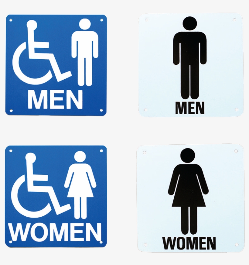 7” X 7” Plastic Signs - National Marker S74p Women (w/graphic), 7x7, Ps Vinyl, transparent png download