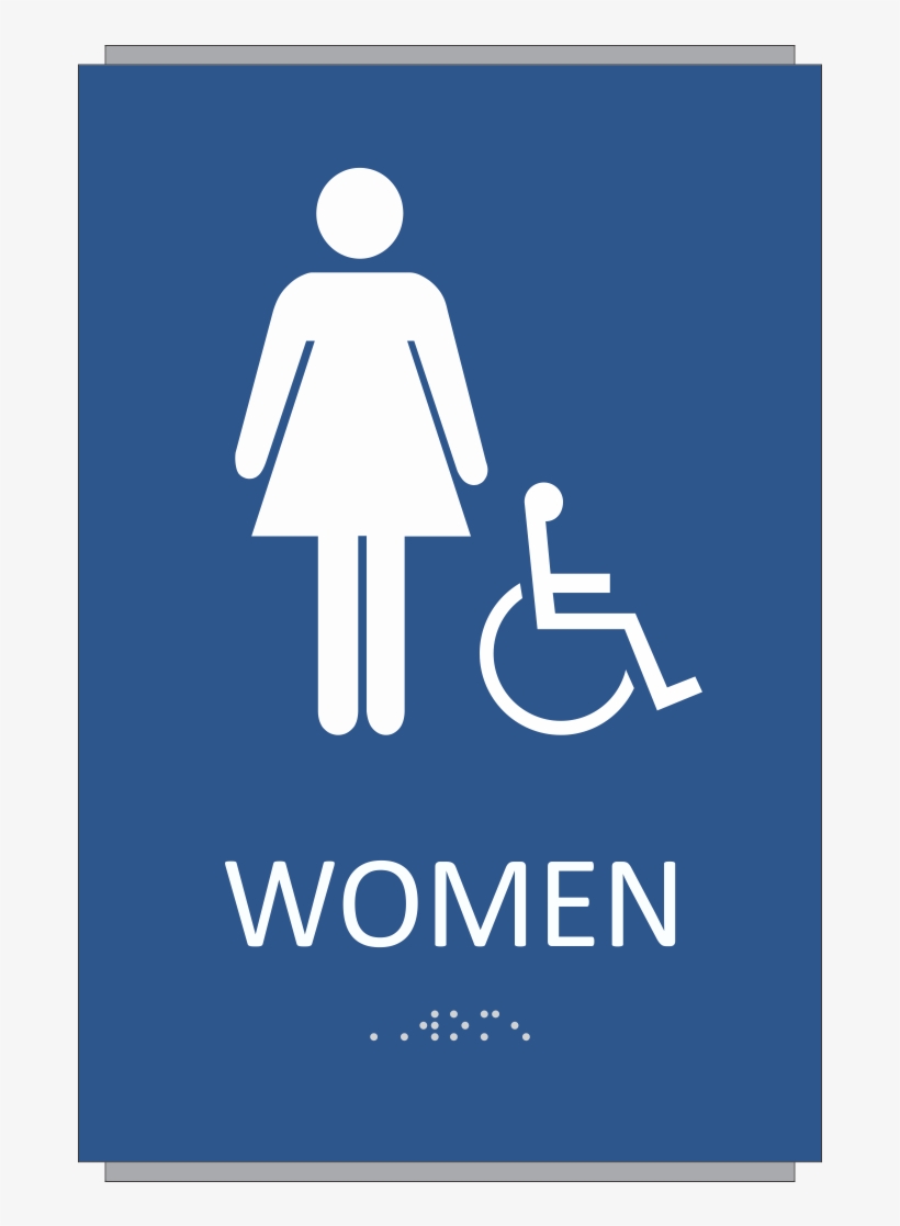 Ada Braille Women Restroom Sign - Family Restroom, transparent png download