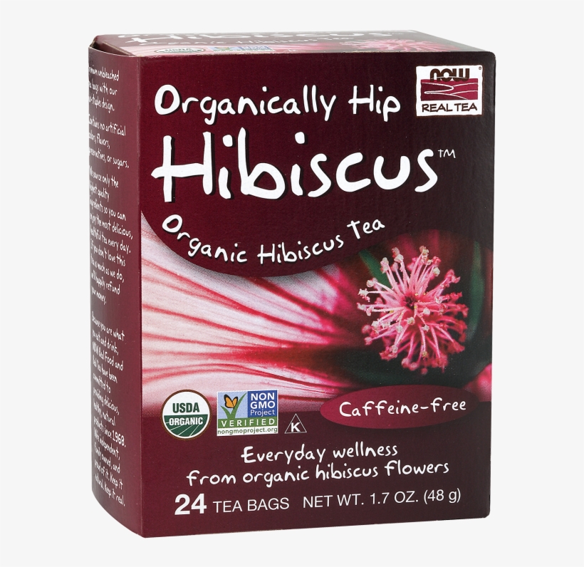 Organically Hip Hibiscus™ Tea - Now Foods - Organically Hip Tea Hibiscus - 24 Tea Bags, transparent png download