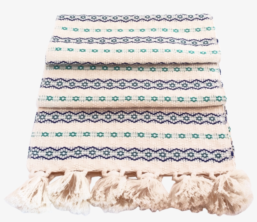 Aqua Stripe Florecitas Runners - Wool, transparent png download