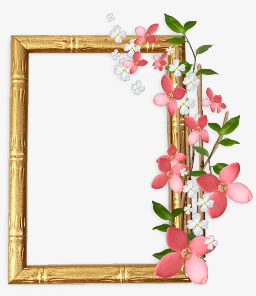 Marco De Foto Florecitas - Marcos Para Fotos Png, transparent png download