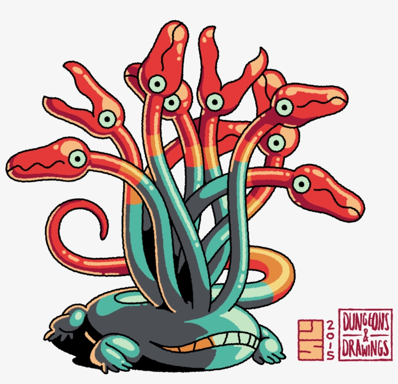 Jpg Freeuse Stock Dungeonsanddrawings Hydra Are - Dungeons And Drawings, transparent png download