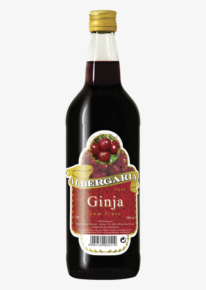 Licor Companhiadasquintas Ginja Com Fruto - Ginjinha Transparent PNG ...