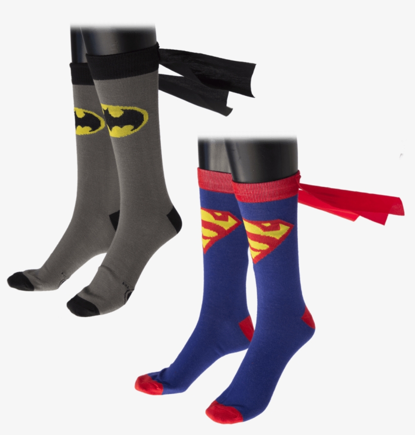 Batman And Superman Caped Socks Pack Bundle Png Www - Hockey Sock, transparent png download