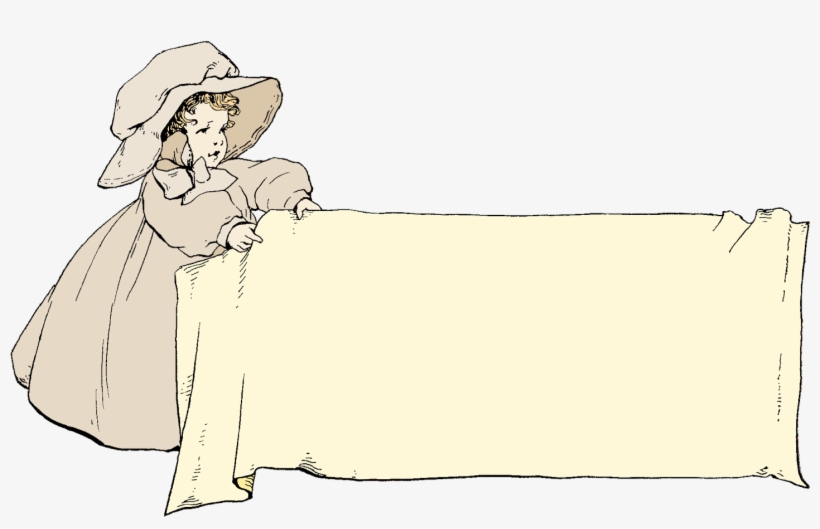 Digital Vintage Baby Girl Tag Design Downloads - Illustration, transparent png download