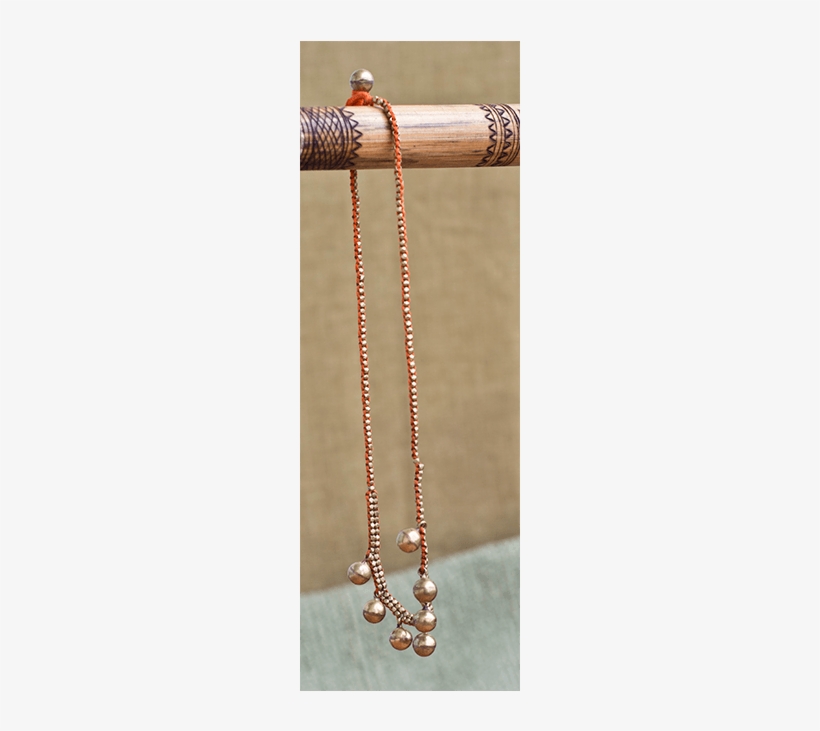 Dhokra Necklace Ball Chain Orange - Necklace, transparent png download