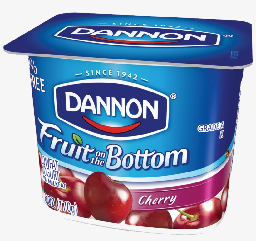 Dannon Yogurt, Lowfat, Fruit On The Bottom, Strawberry, transparent png download
