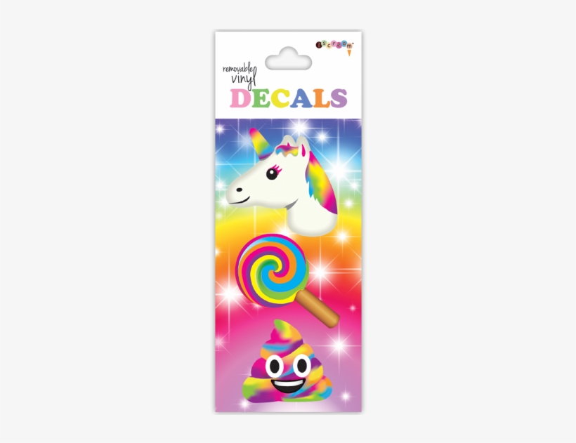 Picture Of Rainbow Emojis Decals Small - Iscream Rainbow Unicorn Emojis Sheet Of Repositionable, transparent png download