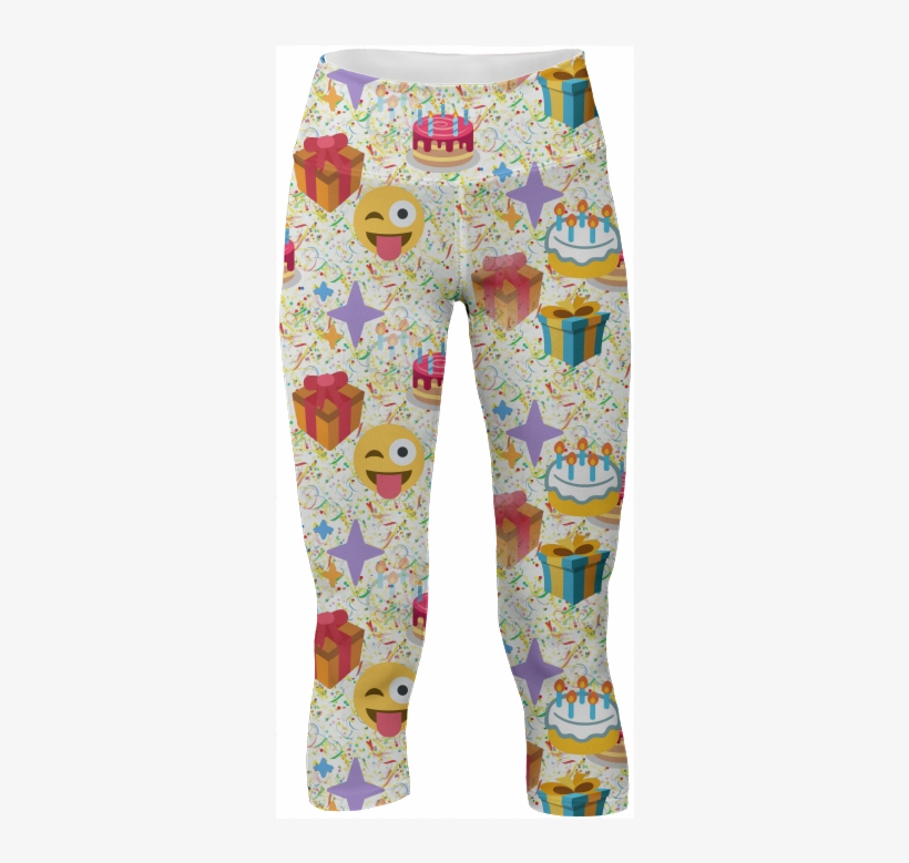 Birthday Emoji Leggings Yoga Pants $65 - Happy Birthday Emoji Happy Birthday Emoji Happy Birthday, transparent png download