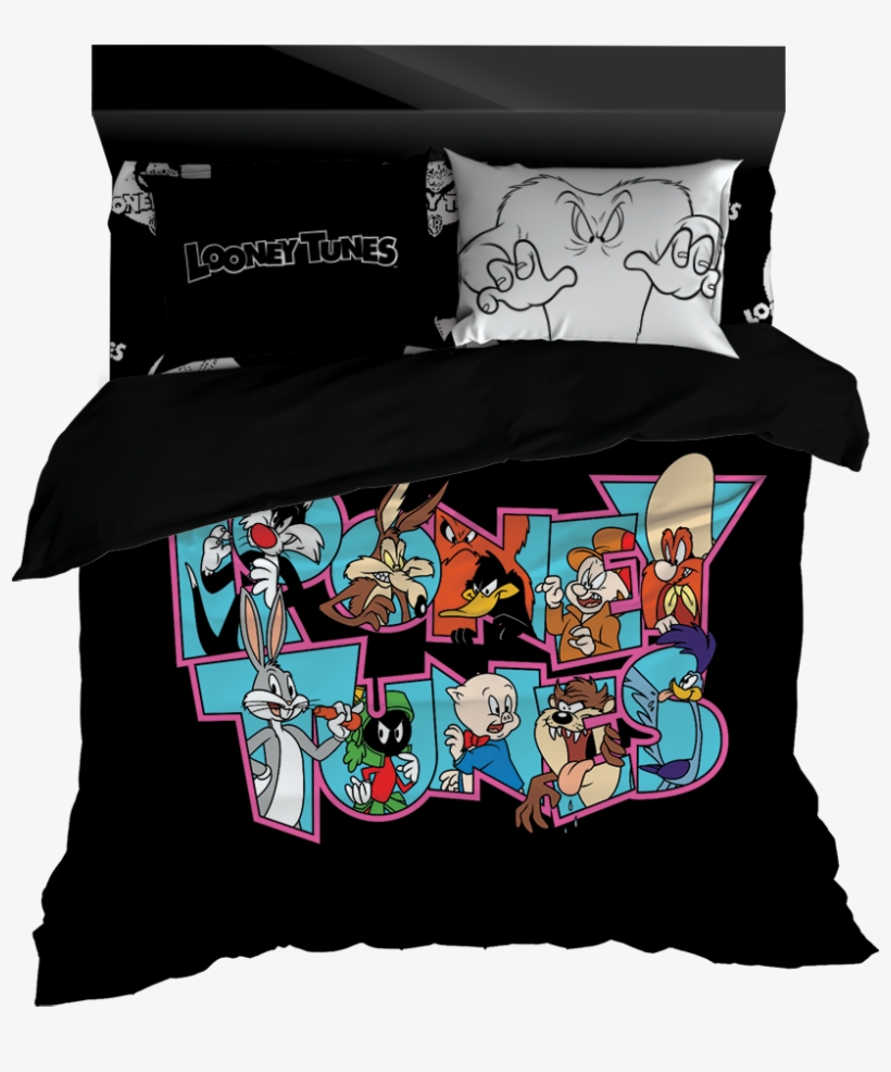 Looney Tunes Logo Black - Duvet Cover, transparent png download