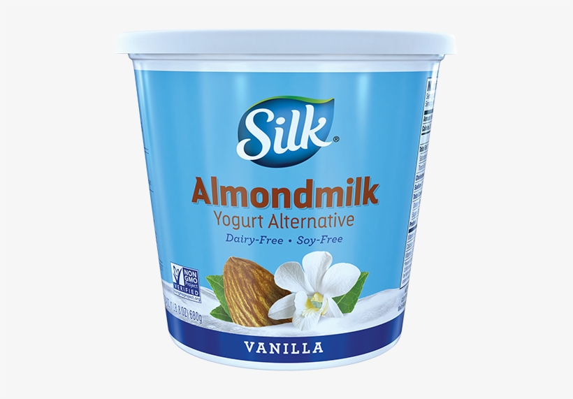 Silk Vanilla Almond Dairy-free Yogurt Alternative 24 - Silk Yogurt Alternative, Almond, Dairy-free, Plain, transparent png download