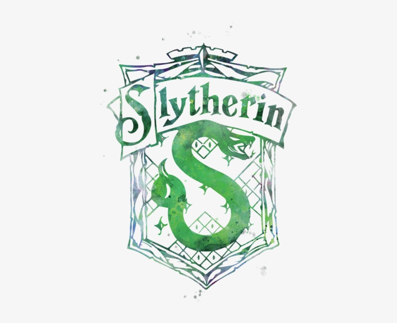 Click And Drag To Re-position The Image, If Desired - Slytherin Crest Watercolor, transparent png download