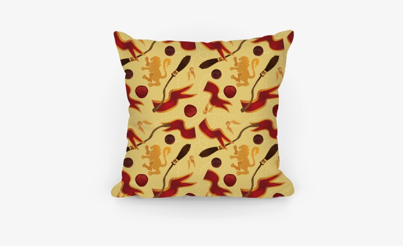 Quidditch Pattern Throw Pillow - Gryffindor, transparent png download