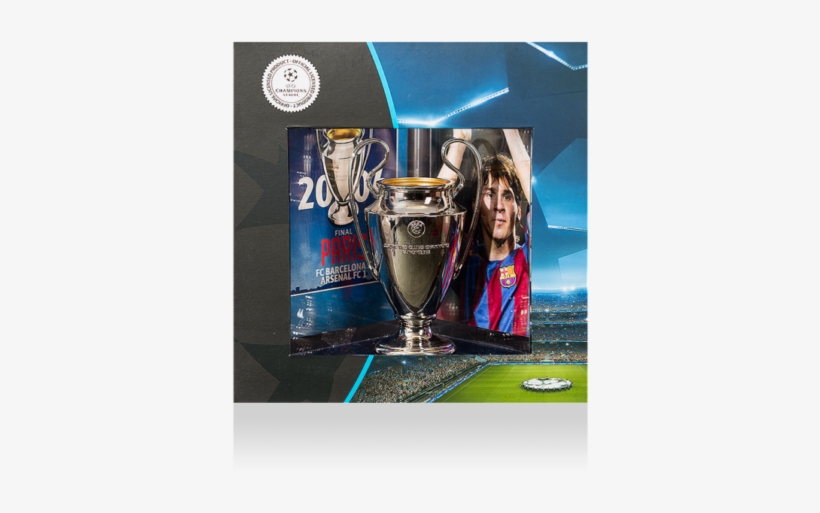 Lionel Messi Signed Barcelona Uefa 2006 Replica Trophy - Real Madrid Ucl Trophy Replica, transparent png download