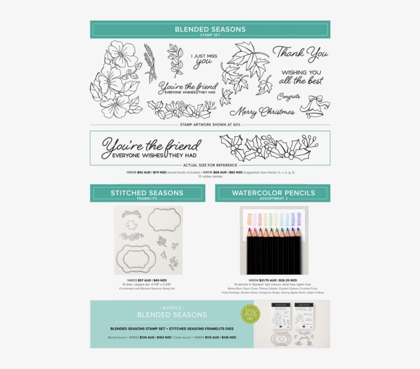 Colour Your Season With The Blended Season's Bundle - Stampin Up Blended Seasons, transparent png download