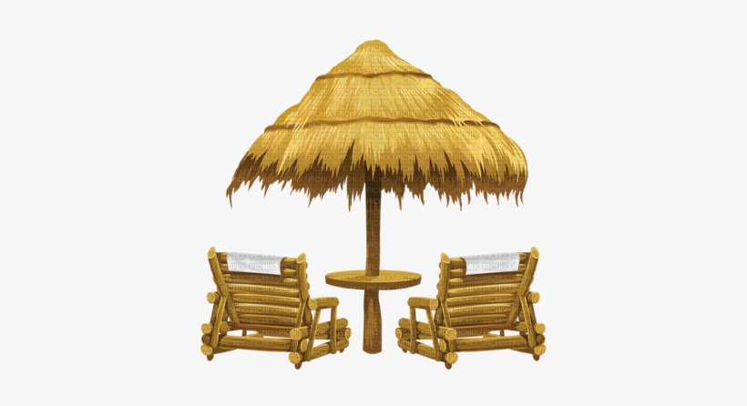 Umbrella Beach Chair Parasol Chaise - Deck Chairs On Beach, transparent png download