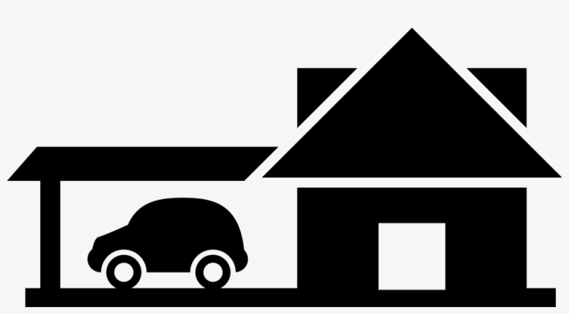 Big House With Car Garage Comments - House And Car Png, transparent png download
