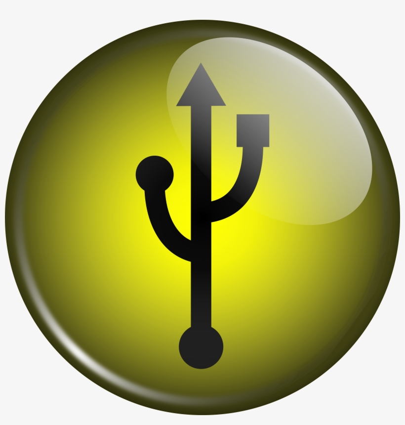 This Free Icons Png Design Of Glassy Usb Symbol, transparent png download