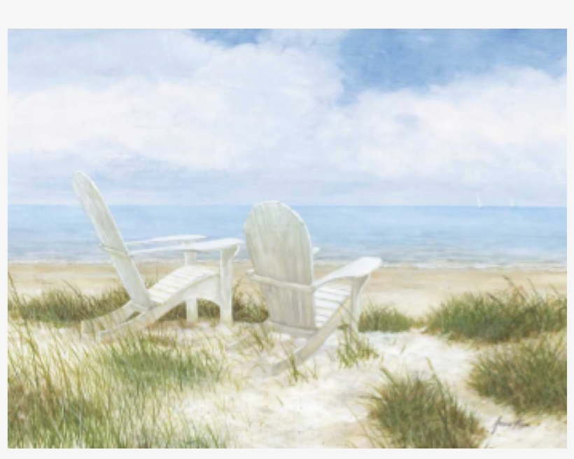 Arnie Fisk - Beach Chairs Canvas, transparent png download