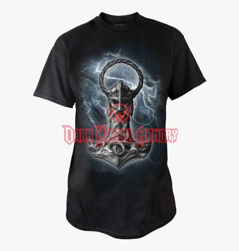 Mjolnir T-shirt - Alchemy England Mjolnir Viking Celtic Pagan Biker Rock, transparent png download